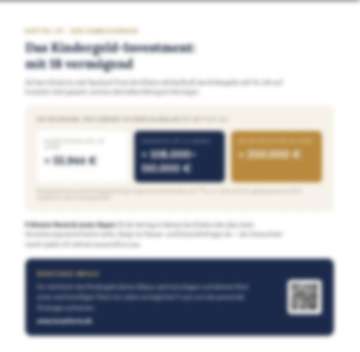 Unscharfe Vorschau: Kapitel 07, Kindergeld-Investment