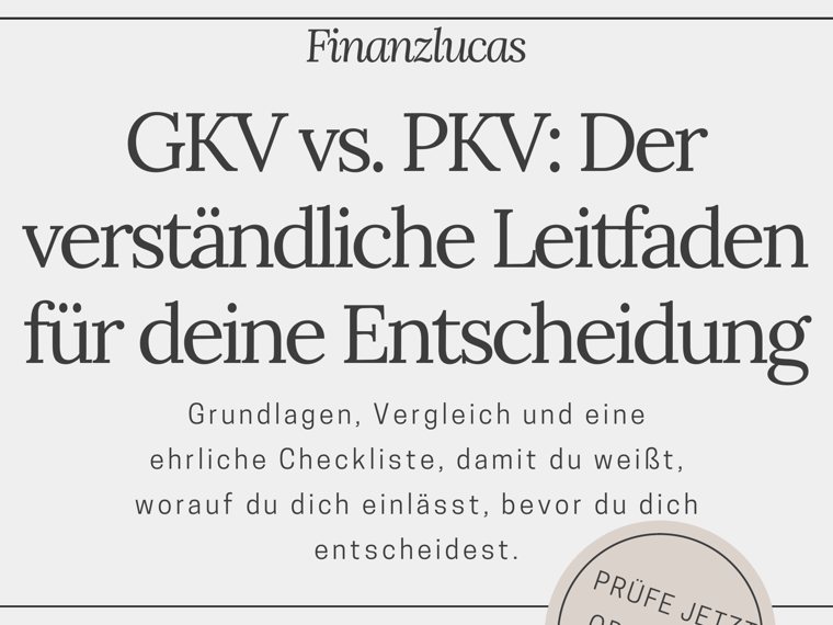 Titelseite des Guides GKV vs. PKV