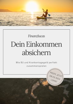 Titelseite: Dein Einkommen absichern, der Vorsorge-Guide von Finanzlucas